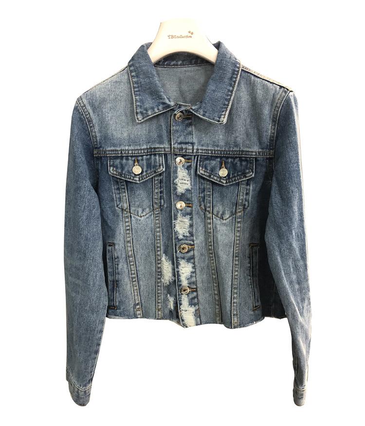 denim ripped jacket NSSY19654