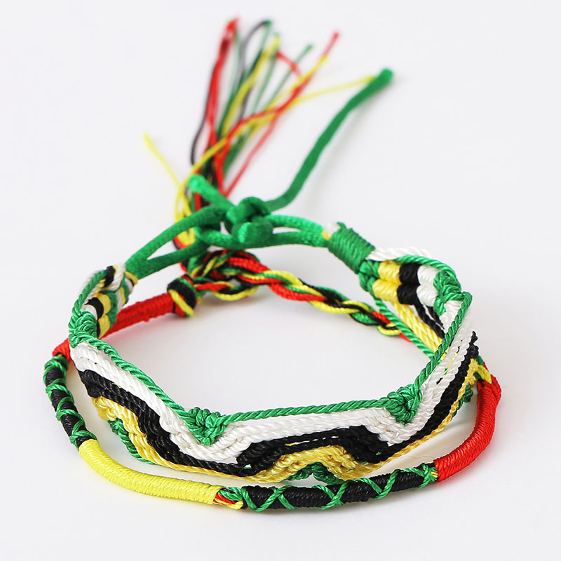 Bohemian Trend Color Rope Multilayer Hand-woven Bracelet Set For Women display picture 5