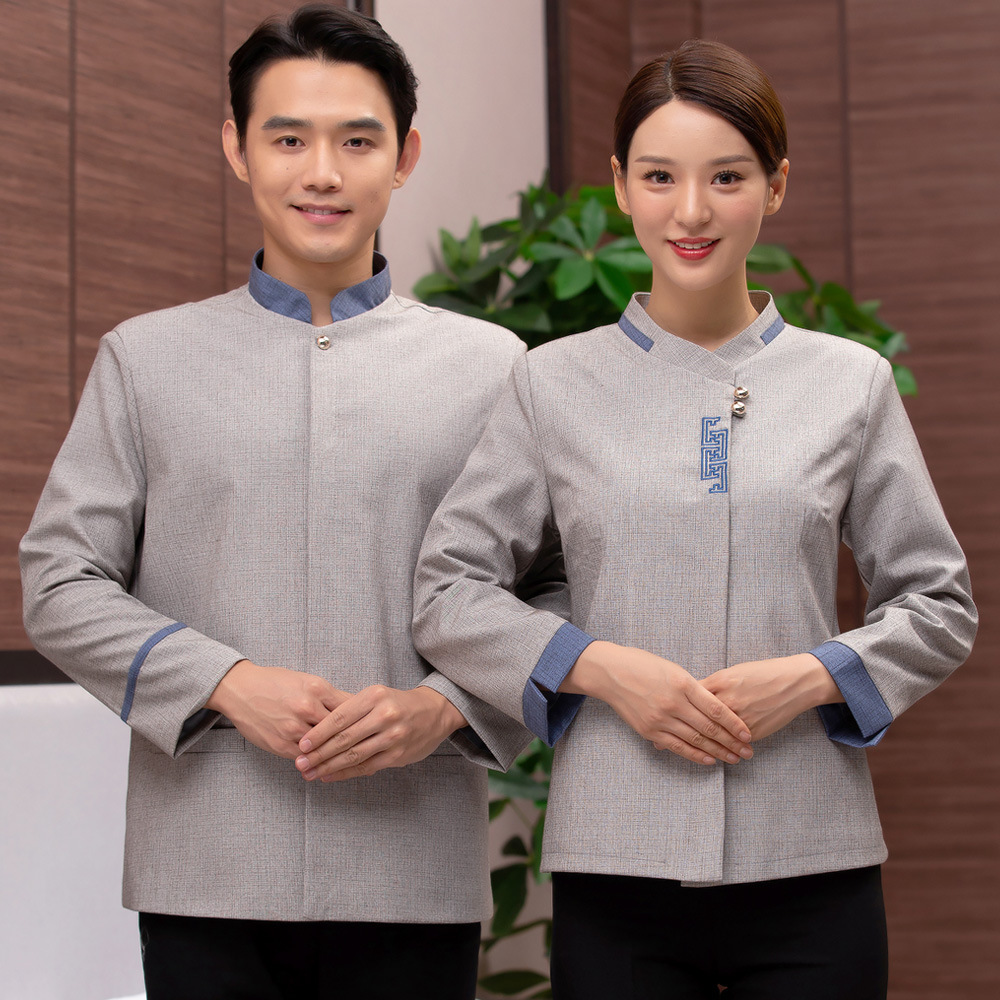 宾馆保洁工作服秋冬装女客房餐厅酒店物业家清洁政服务员保洁服