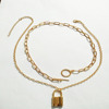 Necklace, fashionable pendant, set, chain for key bag , simple and elegant design, European style