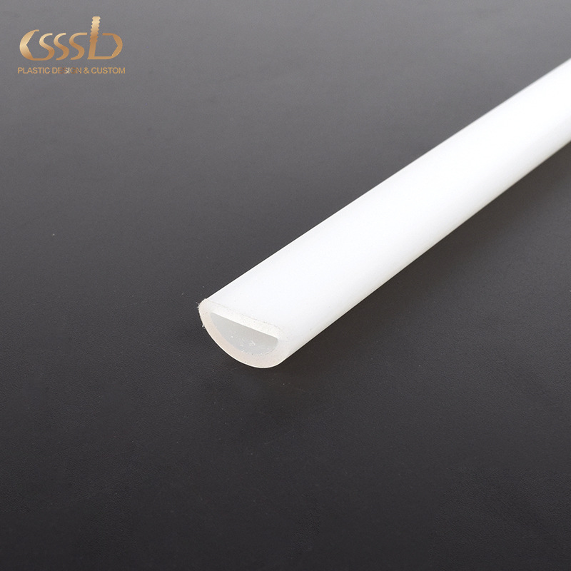 定 制LDPE半软质管材塑料挤出空调通风管落水管D形帽子圆箍