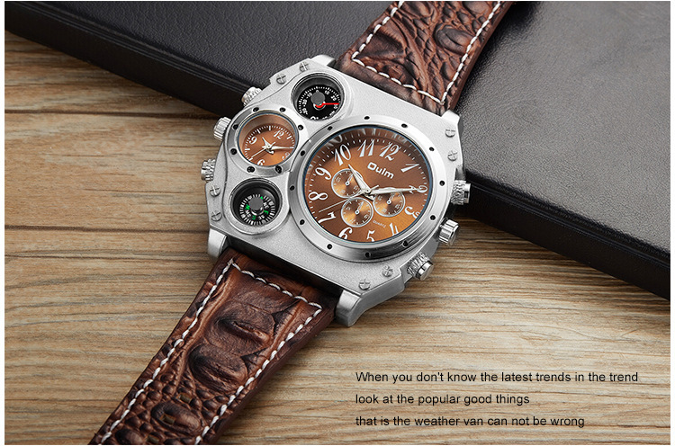 Quartz Movement Retro Solid Color Buckle Quartz Watch Men's Watches