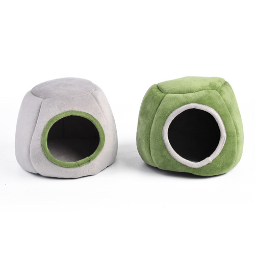 Small pet hamster supplies, strong support, soft hedgehog sheep nest, semi-enclosed warm and windproof guinea pig nest