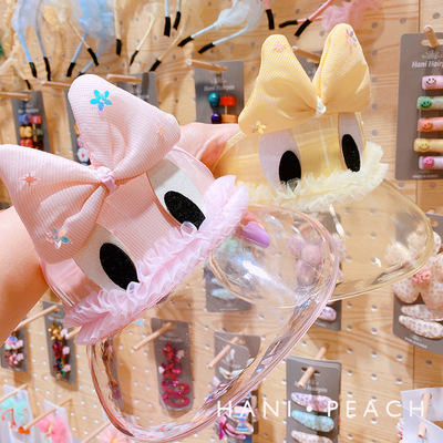 52163 MOE girl.summer new pattern lovely Rabbit Ears Jacobs bow Visor children Visors