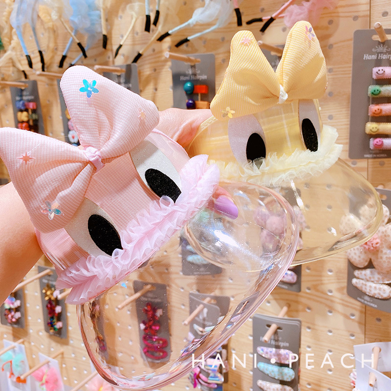 52163 MOE girl.summer new pattern lovely Rabbit Ears Jacobs bow Visor children Visors