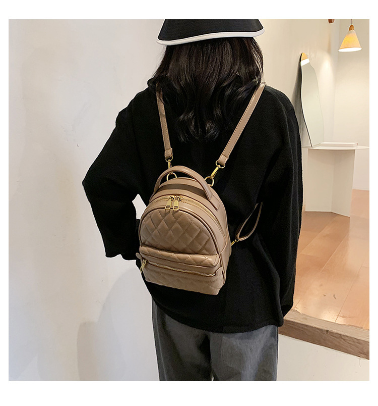 New Fashion All-match Texture Single-shoulder Messenger Multi-function Diamond Backpack display picture 10