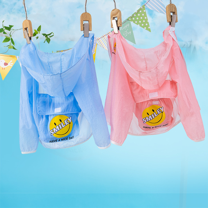 2020 new pattern children Sunscreen summer Boy Tong paragraph Air conditioning service Thin section ventilation Smiling face knapsack wholesale