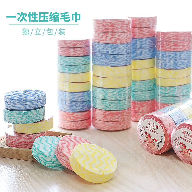 Дорожное одноразовое сжатое полотенце, очищающее полотенце, нетканое полотенце, дорожные принадлежности для отелей, индивидуальная упаковка
