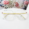 Metal mixed glasses suitable for men and women, decorations, Korean style