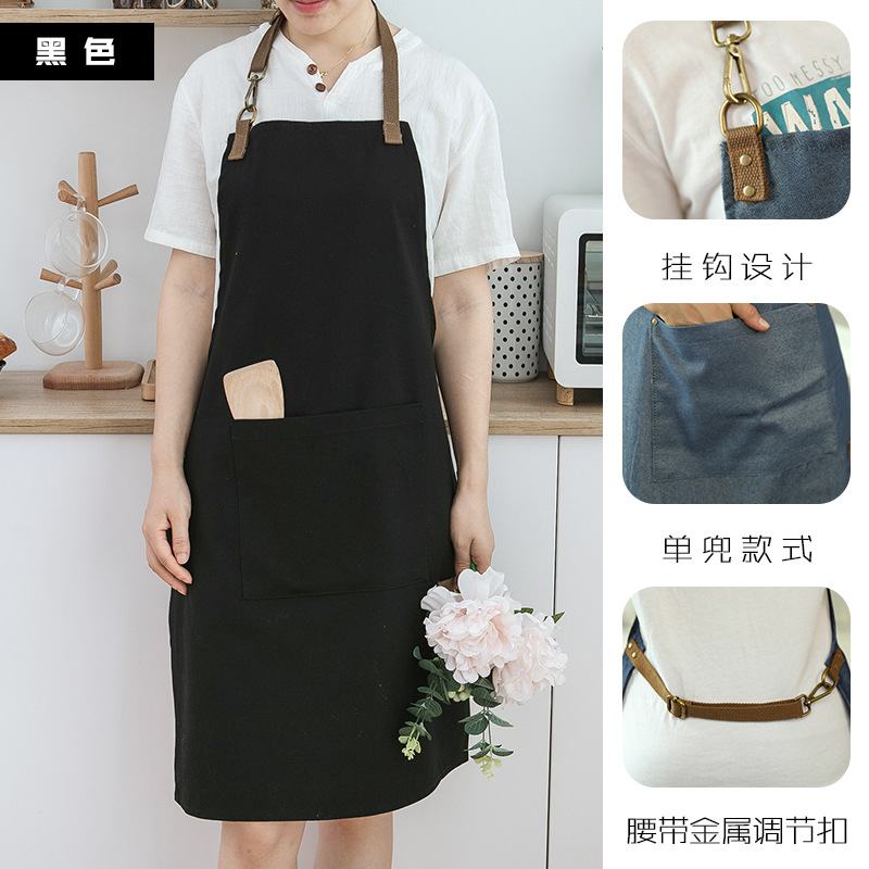 Delantal cocina casera lindo estilo japonés impermeable a prueba de aceite imprimible ropa de trabajo abrigo de moda de estilo coreano de las mujeres para adultos