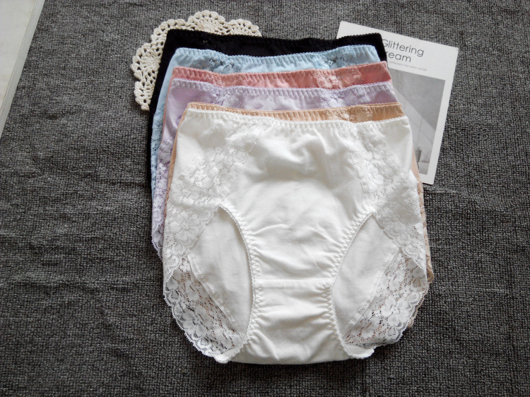 Foreign trade exports to Japan women's solid color cotton underwear high waist hip large size white triangle micro-business a generation Foreign trade exports to Japan women's solid color cotton underwear high waist hip large size white triangle micro-business a generation