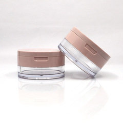 10g 20g sample travel portable packaging box flip lid with mirror powder puff bottle powder empty box loose powder box