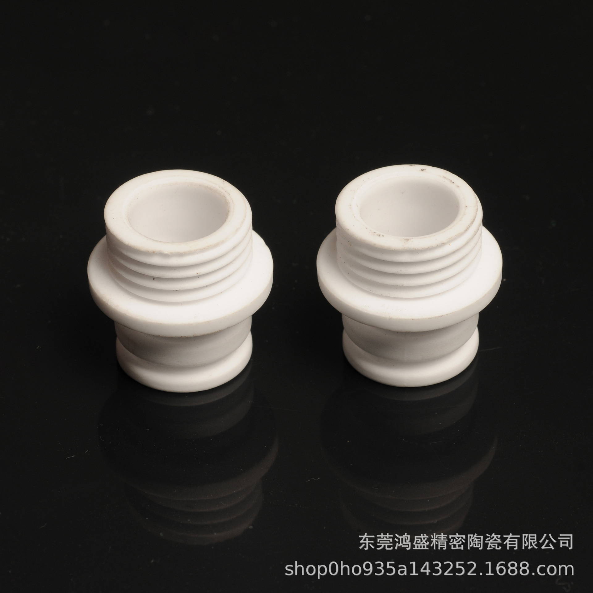 氧化铝陶瓷管耐磨陶瓷带螺丝口管套陶瓷保护管螺纹芯耐高温陶瓷套