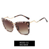 95252 Cross -border hot -selling rivets Fashion box sunglasses women's craft legged high -quality large box sunglasses