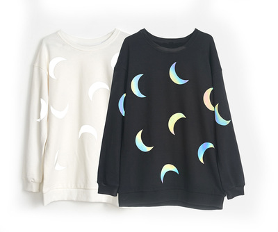 春秋新款寬松潮款衛衣定制 純棉白色衛衣男女同款外貿大碼外套