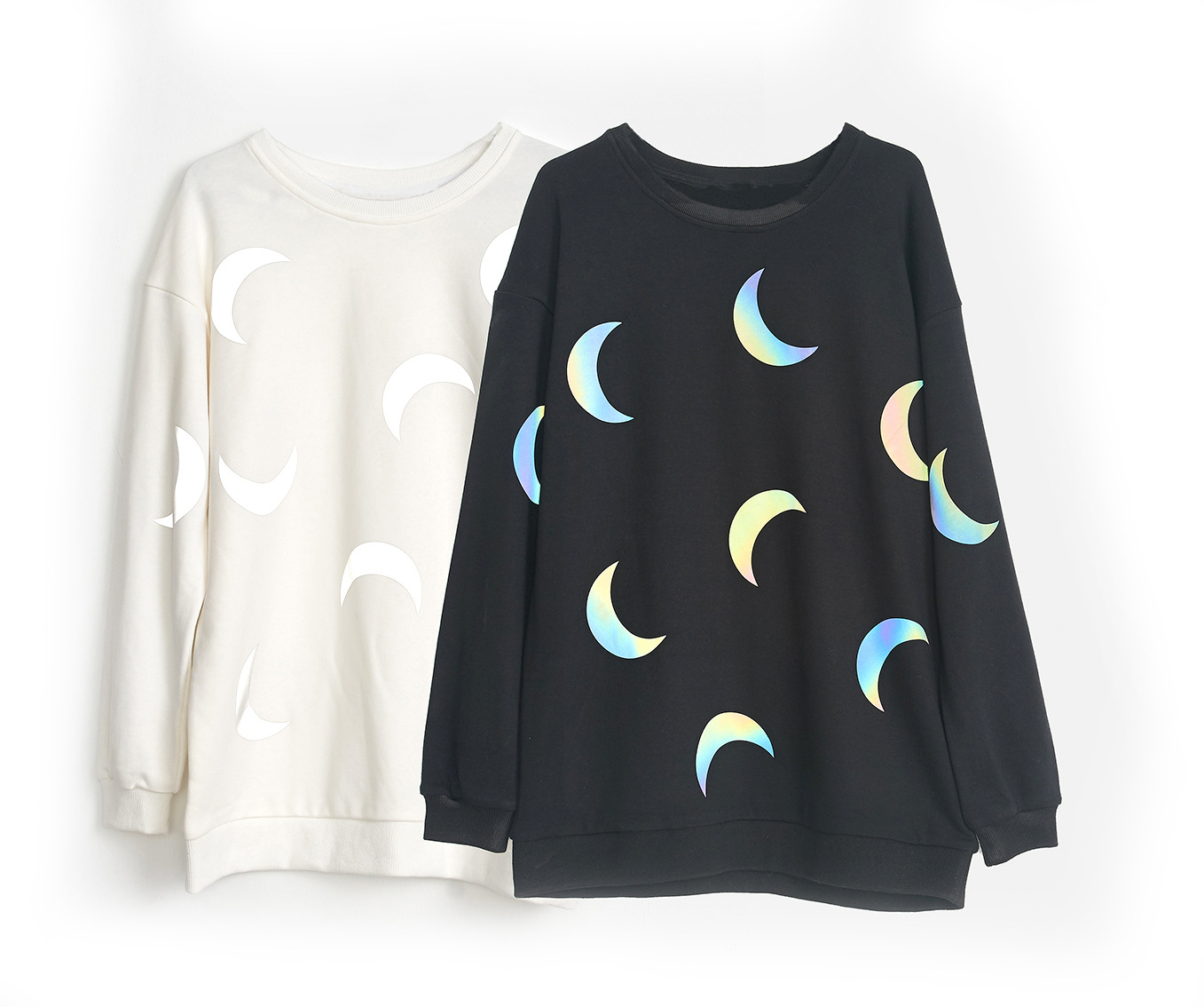 春秋新款寬松潮款衛衣定制 純棉白色衛衣男女同款外貿大碼外套