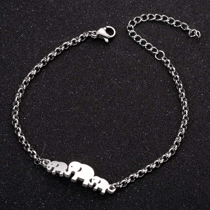 18K Real Gold Plated Plating Material 201 Stainless Steel Pendant Material Bracelets Classification Ion Plating (IP) 18K Gold Real Gold Plated Butterfly Elephant Stainless Steel Fashion Waterproof Non Tarnish 201 Stainless Steel Bracelets