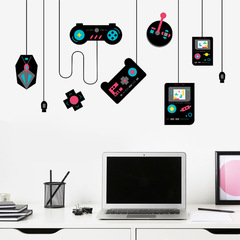 Custom Illustration Wall Sticker for Gaming Controller Cord, Passion for Electric Living, Room Decor Sticker MG701