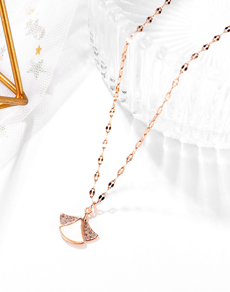 Neue Koreanische Muschel Diamant Rock Damen Einfache Halskette display picture 4