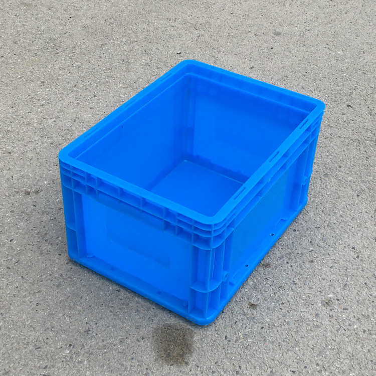 供应400-230物流箱 外径400*300*230内径350*250*220 PP蓝色胶框