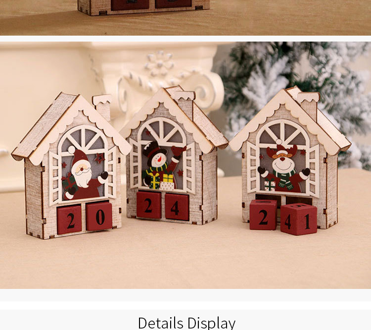 Christmas Wooden Luminous Calendar display picture 4