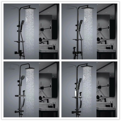 TOILET household constant temperature Flower sprinkling Shower All copper black To fake something antique Shower Room Hot and cold shower Flower sprinkling suit