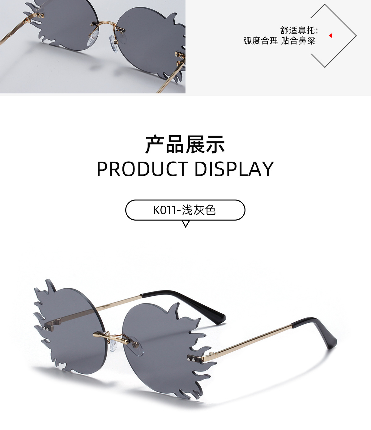 Retro Fashion Party Metal Sunglasses display picture 9
