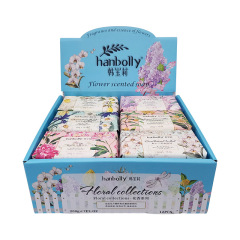 Hanbaoli Floral Scented Soap 200g, Rich Aroma Shower and Facial Handmade Soap, Bridal Party Favors Gift Set with Perfume Soap