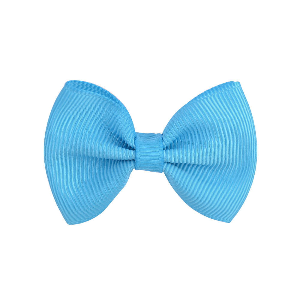 New Simple Children's Bow Hairpin Multicolor 4.5cm Solid Color Cute Side Clip display picture 1