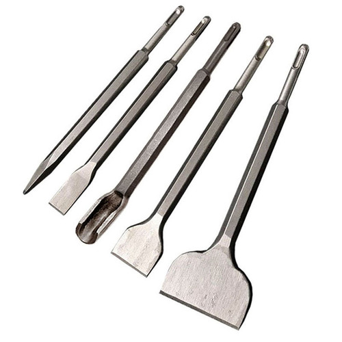SDS round handle two-pit two-slot impact drill bit concrete stone cement floor wall drilling electric hammer chisel tip flat