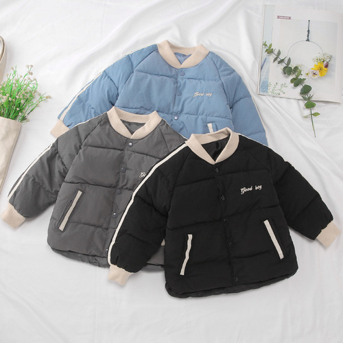 Wholesale Autumn and Winter Children's Cotton Vest Inner Parka for Boys and Girls, Warm Medium and Small Children Baby Winter Wear Cotton Coat Outerwear