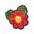 厂家手工缝制花朵图案绣花钉珠 用于服装手袋配饰 手缝毛衣钉珠片