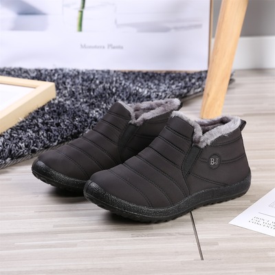 老北京布鞋男冬季加絨保暖中老年人棉鞋防水防滑軟底爸爸休閑男鞋