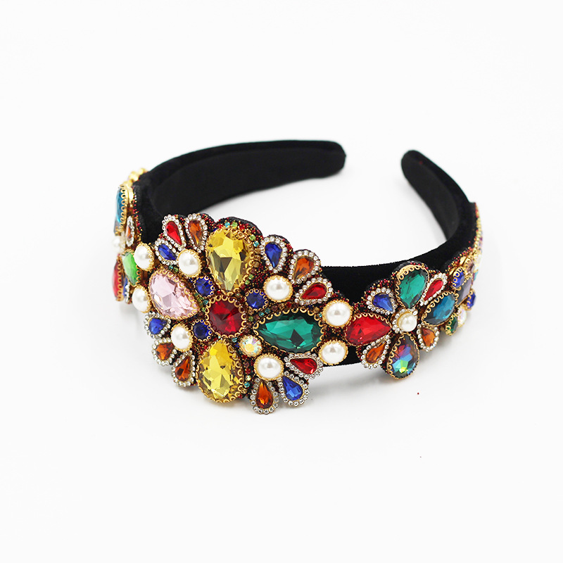 Baroque Fashion Wild Inlaid Color Rhinestone Headbands display picture 4