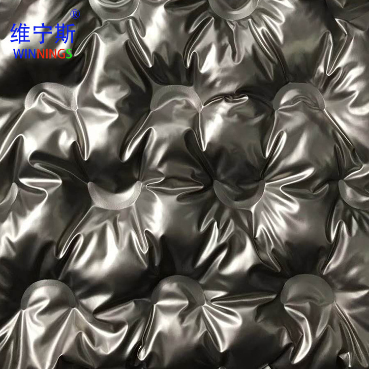 厂家直供通道布羽绒服3D发泡压胶高密度免缝防钻绒直充面料037