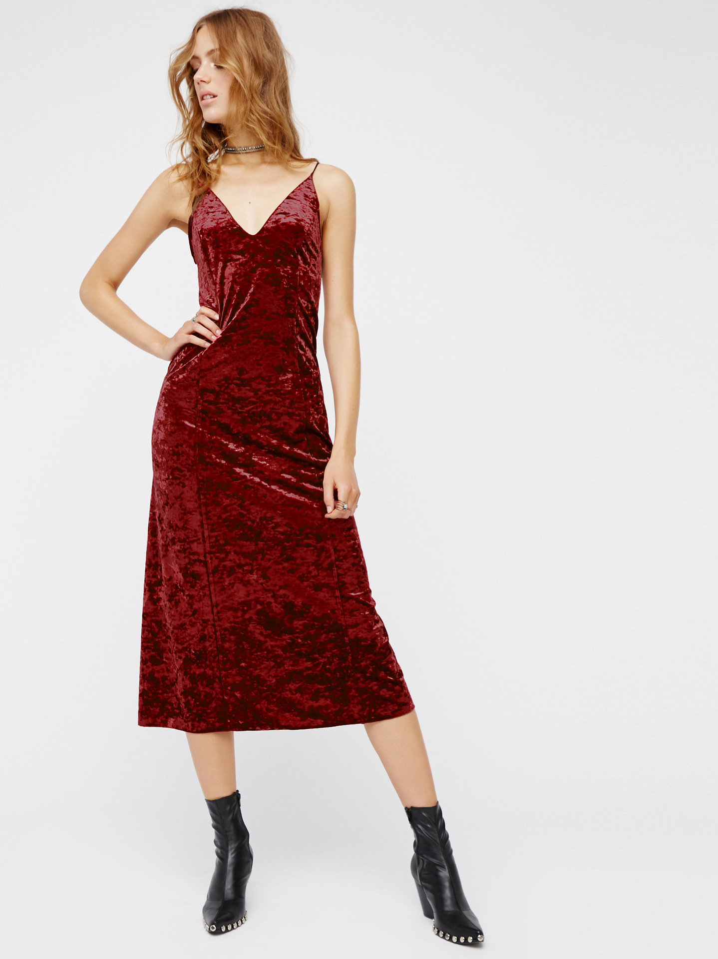 wish热卖新品女装亚马逊爆款性感V领一步裙天鹅绒吊带 连衣裙8237