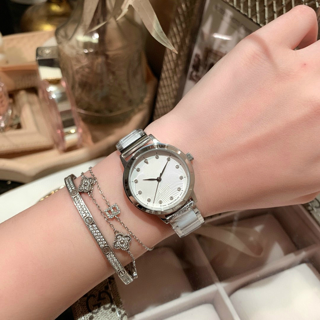o欧家同款手表女石英表钢带女生腕表ins时尚潮人网红爆款