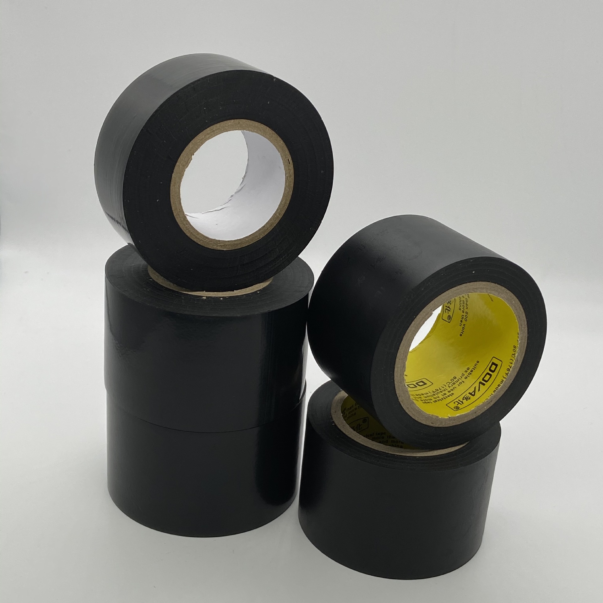 批发电工绝缘管道保护胶带45mm黑色加宽保温海绵材料PVC橡塑胶带