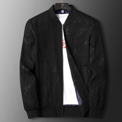 秋冬新款空军一号男式飞行夹克男装立领修身港风潮牌欧美外套石狮|ru