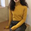 Core yarn Pile collar knitting Base coat Long sleeve Autumn and winter 2020 new pattern Tight fitting Western style High collar sweater