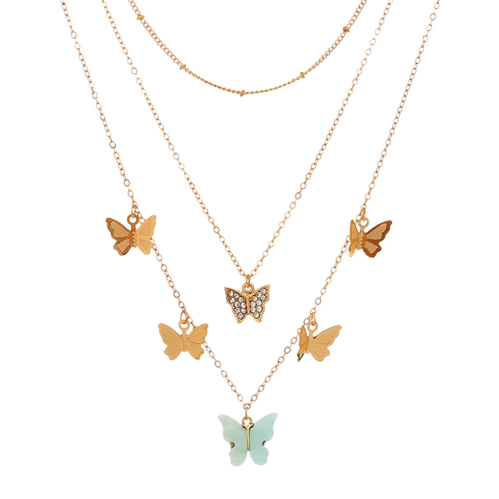 Hot Selling Multi-layer Butterfly Necklace display picture 5