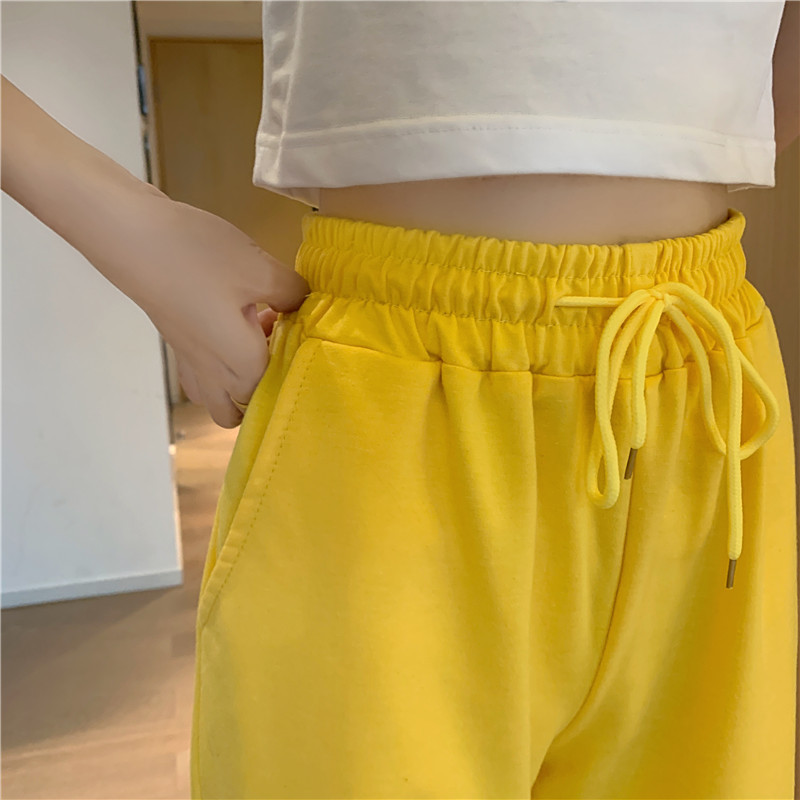Damen Freizeithose Aus Baumwolle Mit Gummizug Für Den Sommer_voghion.com