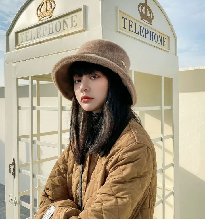 Winter velvet keep warm hat, Korean style