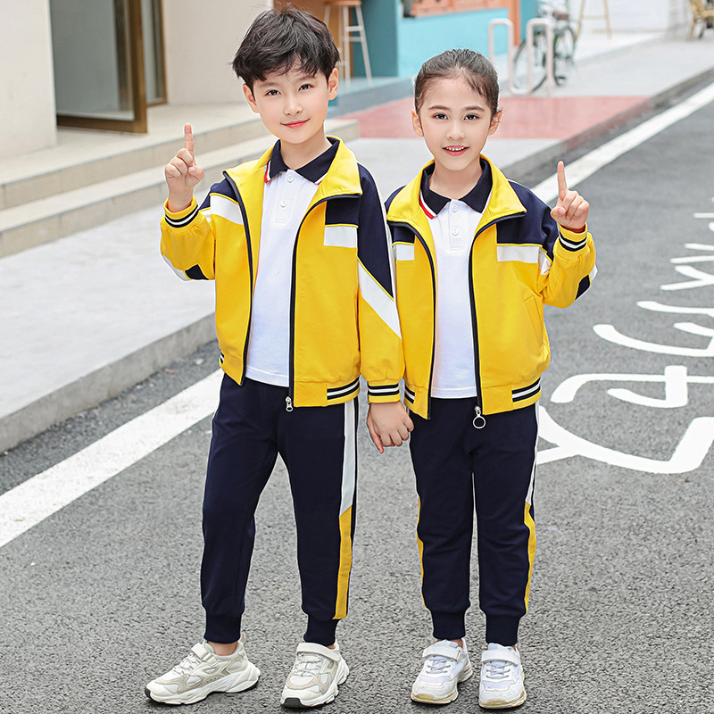 幼儿园园服春秋季新款小学生校服三件套运动服儿童班服秋冬季套装|ms