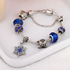 Blue starry sky, beaded bracelet, wholesale, handmade, with snowflakes