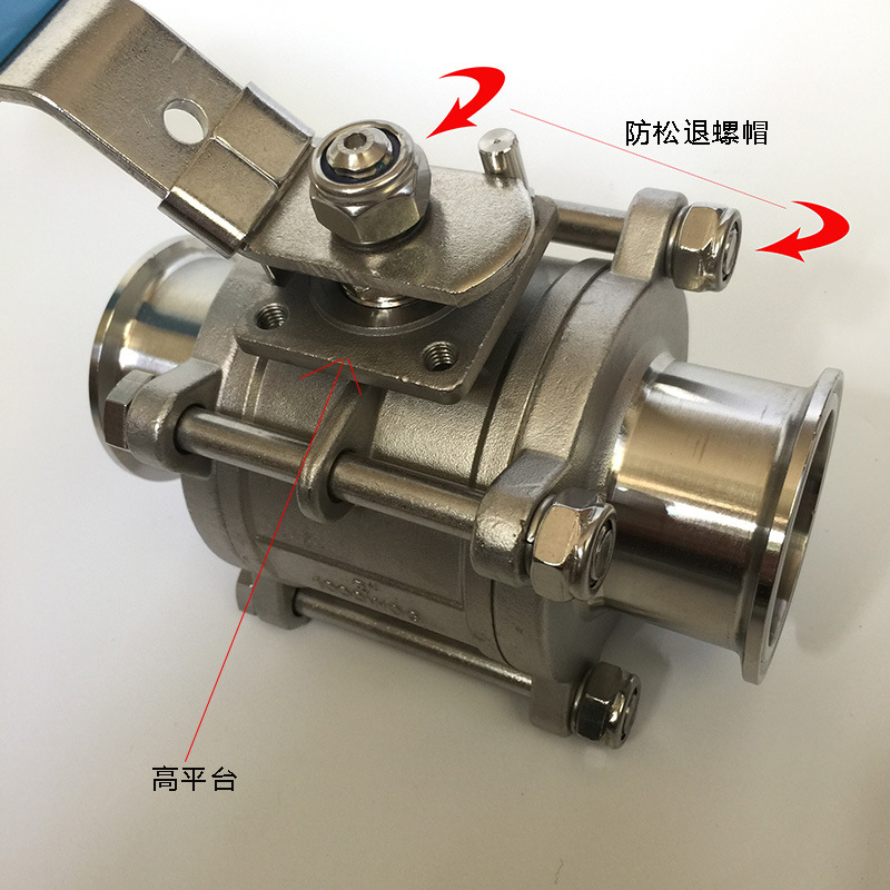 ��Ƭʽ��ƽ̨�ֶ���װ�� 3PC 1000WOG TRI-CLAMP BALL VALVE