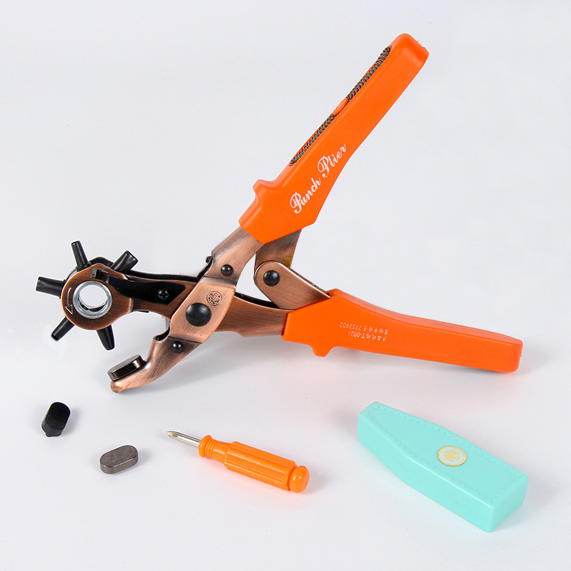 五金工具批发手动皮带打孔钳 多功能皮带钳多规格打孔器打孔冲