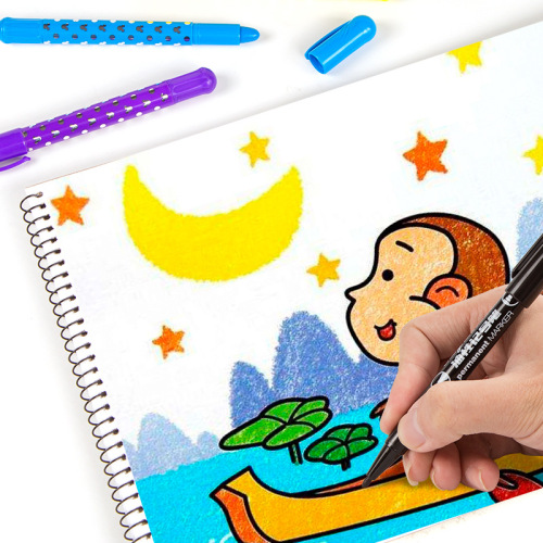 Hook line pen black art water-based marker pen small stroke facial pen marker pen design tracing pen thick