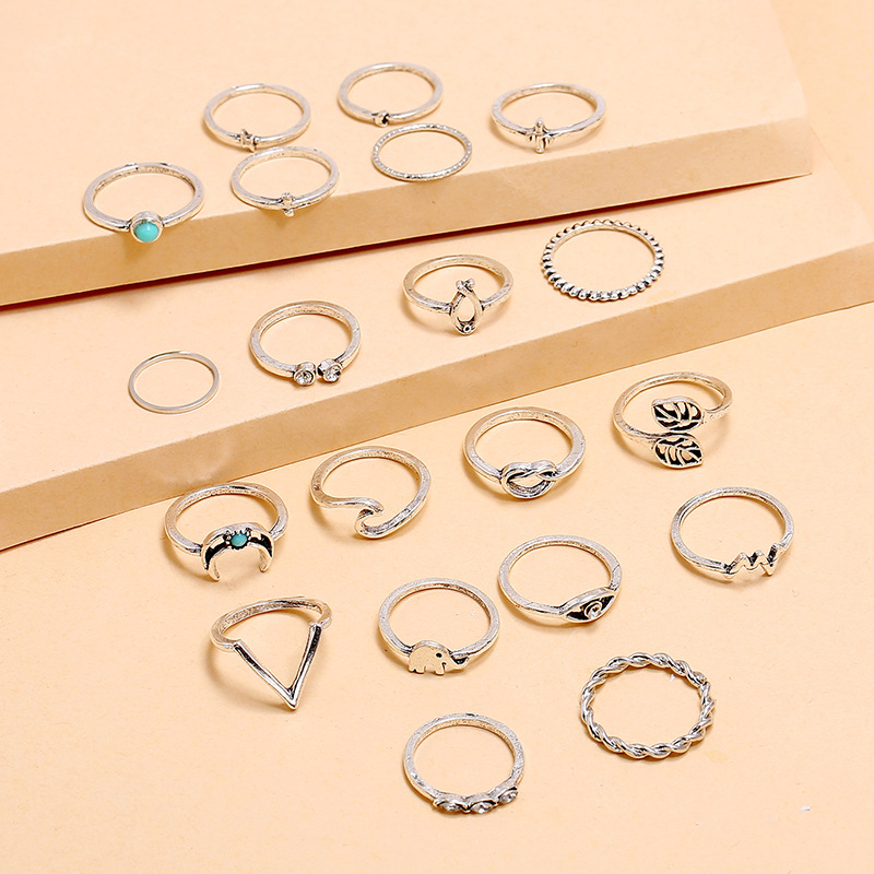 Fashion Simple 20-piece Rings Set display picture 4