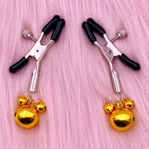Wholesale bell-shaped nipple clamps, cute bell-shaped jewelry, female breast toys, seductive bedroom alternative sex products, passionate